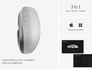 一鼠三用！Melt集鼠标、触摸板、数字键盘于一身：1680元！